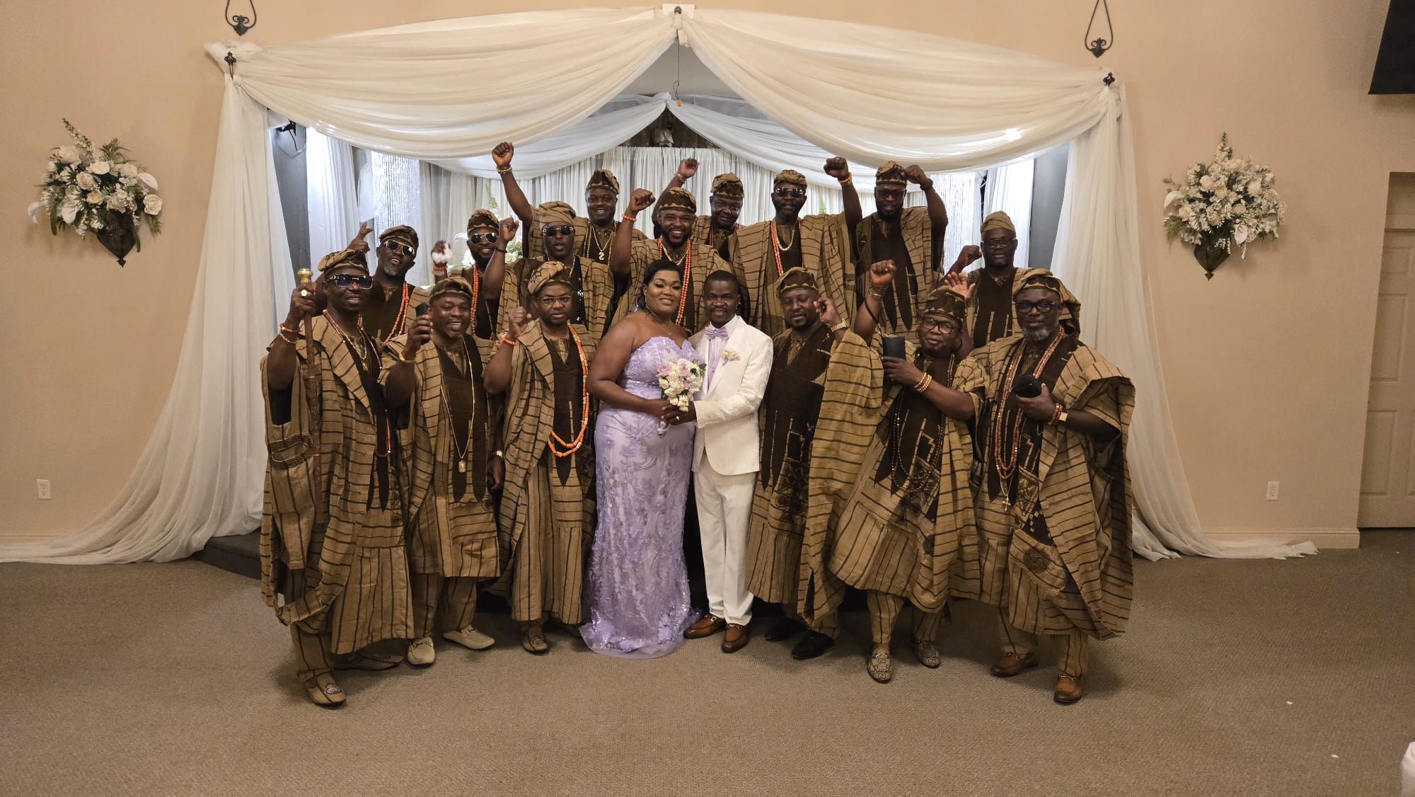At Alhaji Ogunleyes wedding, Texas